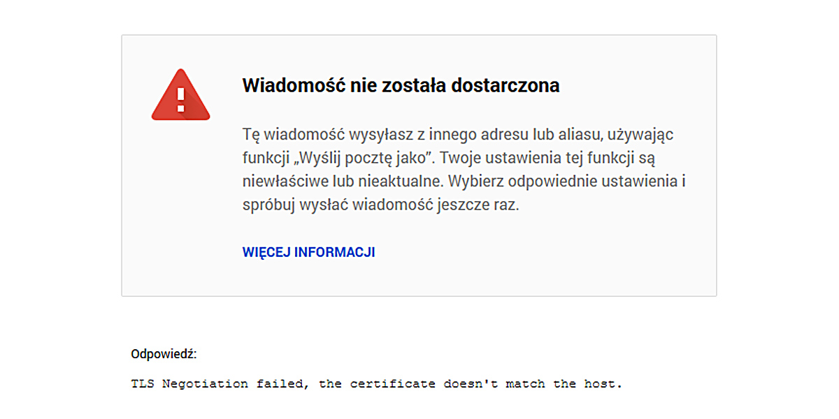 TLS Negotiation failed, the certificate doesn't match the host.